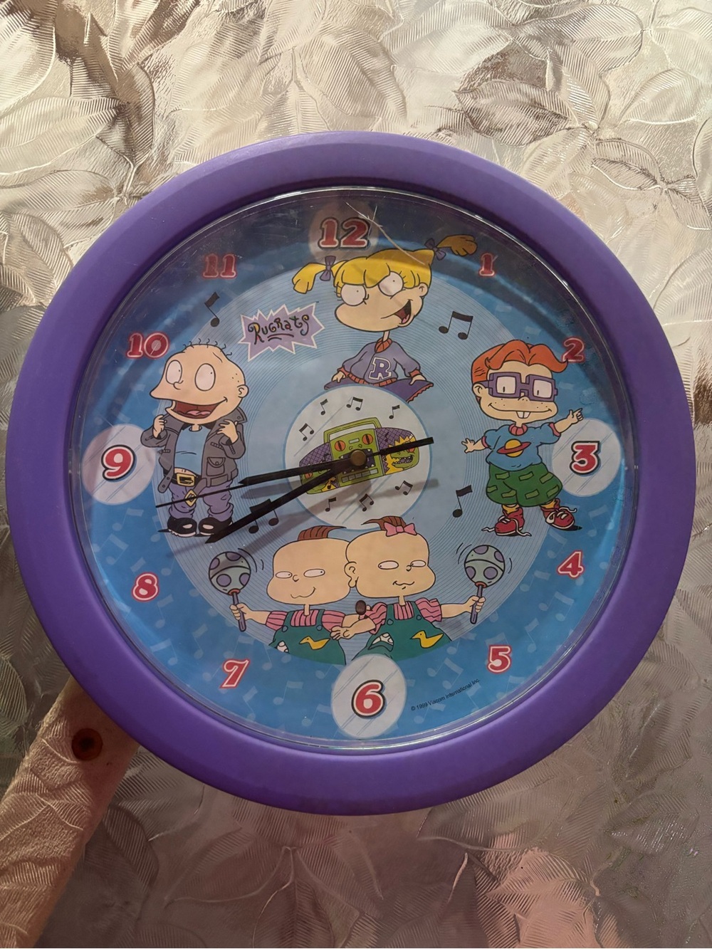 Rugrats 1999 Wall Clock Nickelodeon Kids Cartoon Clock 10.5”